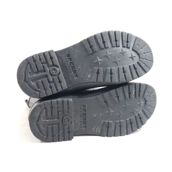 Sperry Womens Size 6 Waterproof Rubber Lace-Up Boots Black - Picture 8 of 9